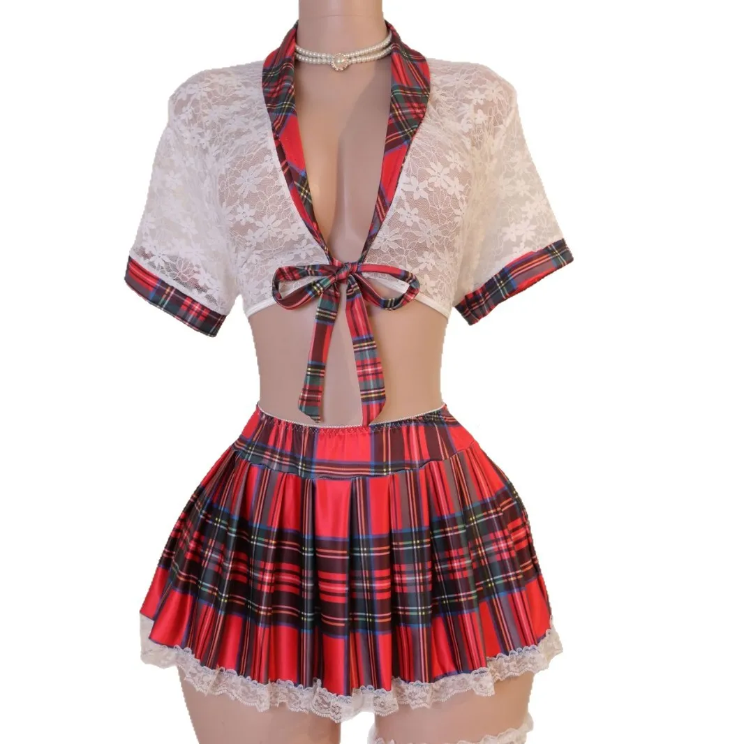 

Оптовая продажа, женские сексуальные комплекты нижнего белья из двух предметов для косплея, комплекты студенческого нижнего белья для полных леди XXL, костюмы школьниц для ролевых игр, большой наряд