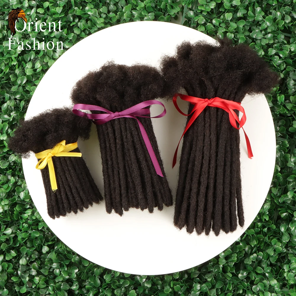 

Orientfashion Wholesale Handmade Dreadlocks Crochet Extensions 80Pcs Soft Small Braids For Women And Men Afro Kinky Human Hair