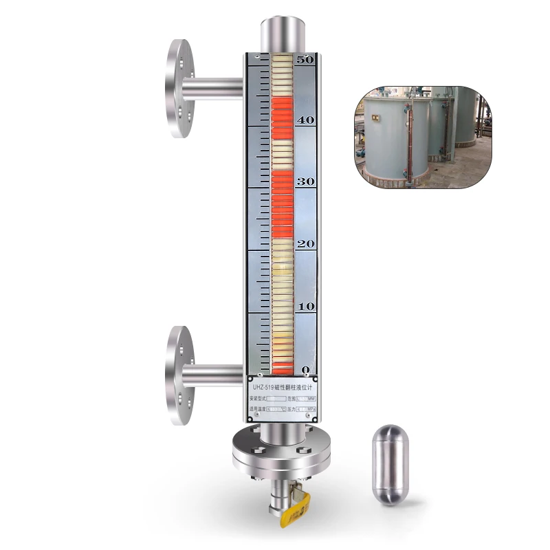 

Magnetic Flap Level Meter Anti-Corrosion Magnetic Level Gauge for Water Tank