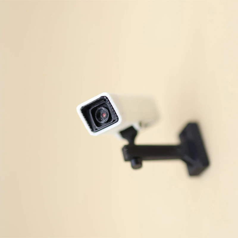 1PCS 1/12 Scale Miniature Surveillance Camera for Dollhouse Decor, Home Dolls Micro Scene Accessory