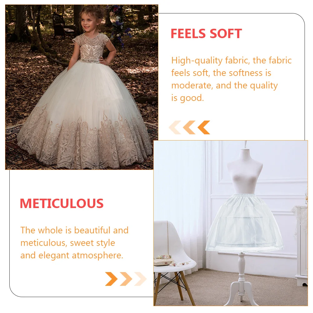 

1pc Princess Petticoat Skirt Steel Ring Adjustable Underskirt For Wedding Lolita Dresses White Layered Tulle Costume