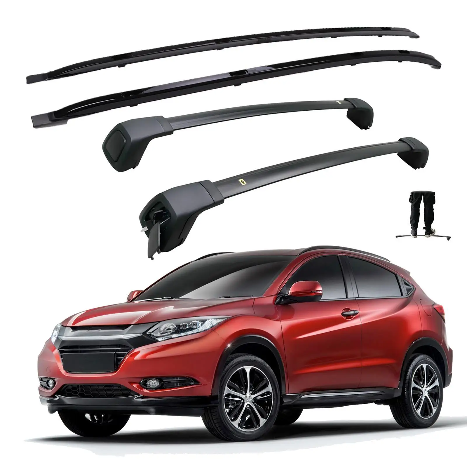

4pcs Roof Racks & Side Rails For Honda HRV HR-V 2016-2022 165lbs Lockable