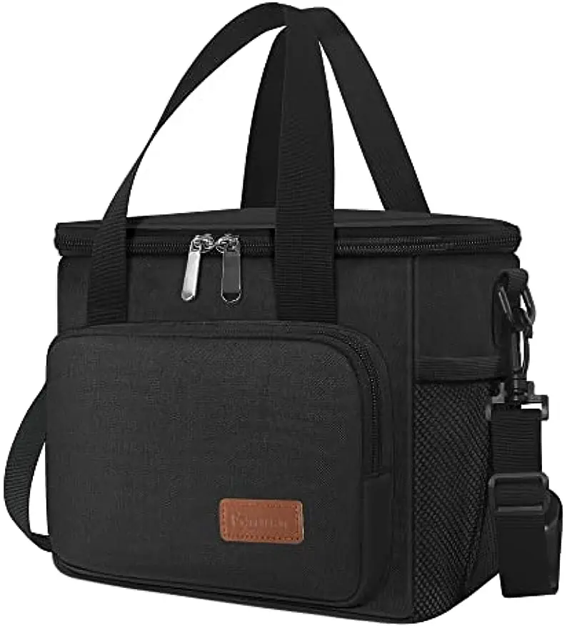 Femuar Lunch Bags for Women/Men, Insulated Lunch Bag for Work Office Picnic - Lunch Cooler Bag Leakproof Lunch Box with Adjustab