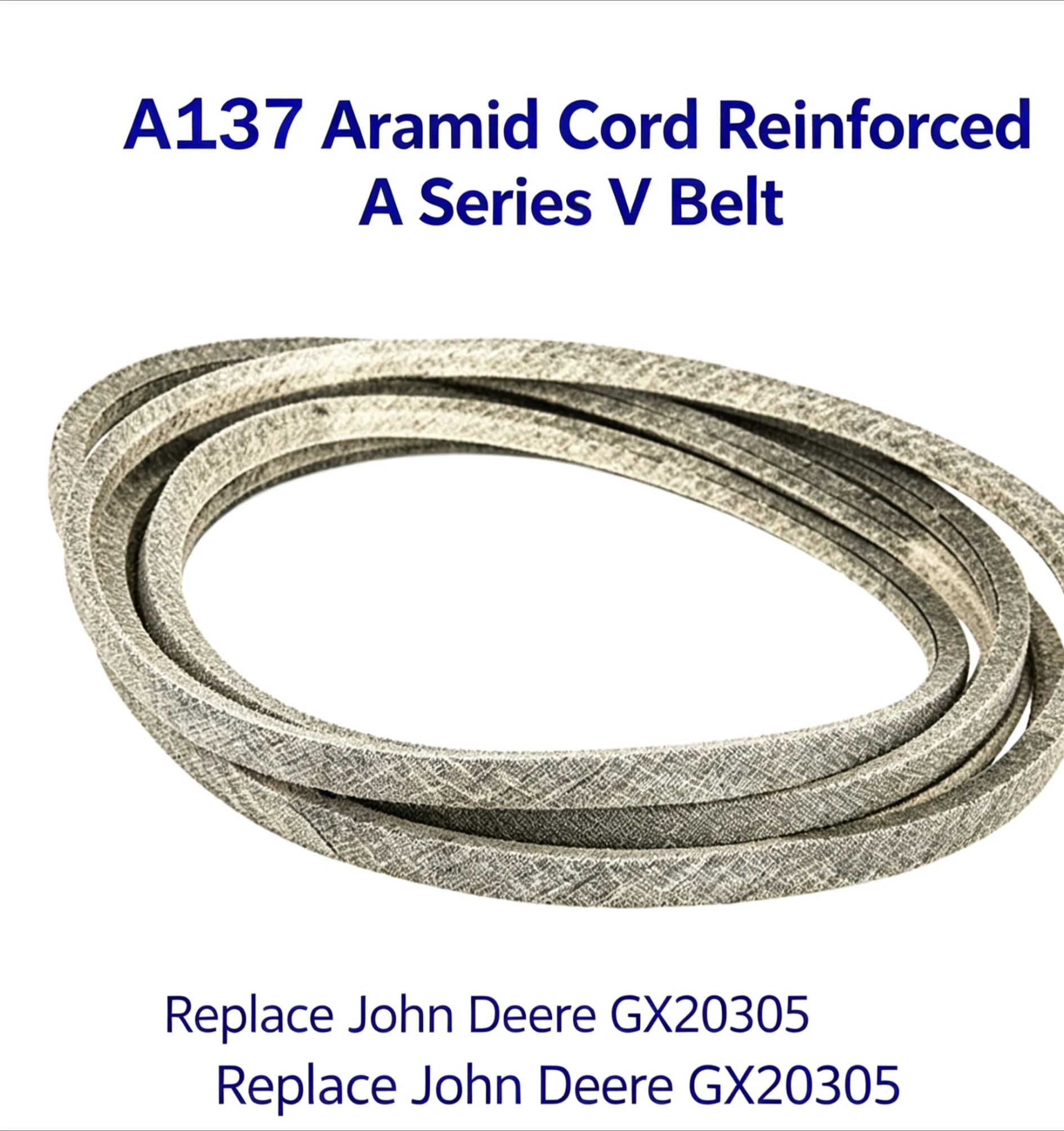 1PCS 1 2 x 139 Replacement V Belt Aramid Cord Reinforced Lawn Mower Belt for John Deere L120 L130 Riding Mower A137