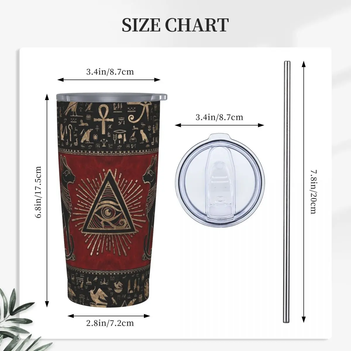 Egyptian God Ancient Egypt Bastet Cat Egypt Mythology Stainless Steel Tumbler Vacuum Mug Thermal Cold Bottle Straws With Lid