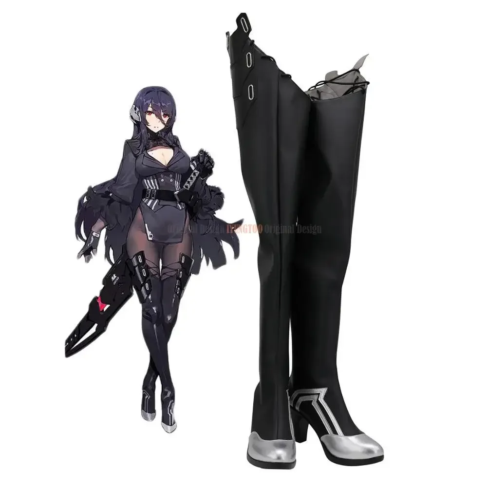 kidou-sentai-iron-saga-oboro-cosplay-boots-over-knee-lether-shoes-oboro-high-heel-boots-custom-made