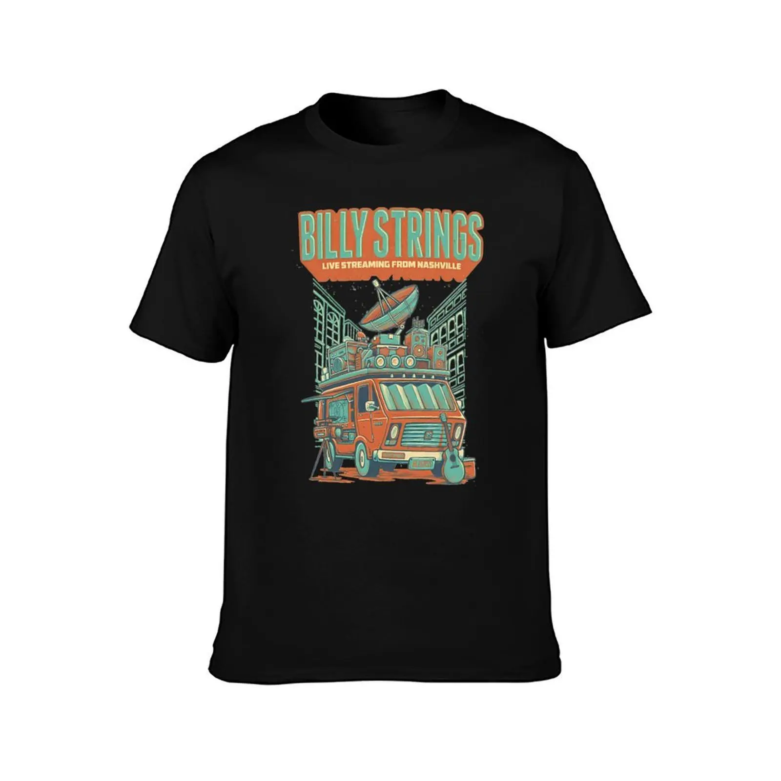 Billy van T-Shirt, Summer Casual Cotton Tee, Oversized Streetwear Tops, Vintage Graphic Print, Loose Fit Short Sleeve