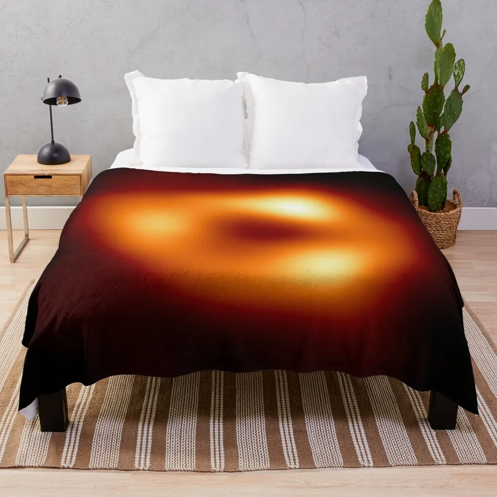 

First Ever Image of the Milky Way's Black Hole Sagittarius A* (13.5K resolution) Throw Blanket Single Winter beds Blankets