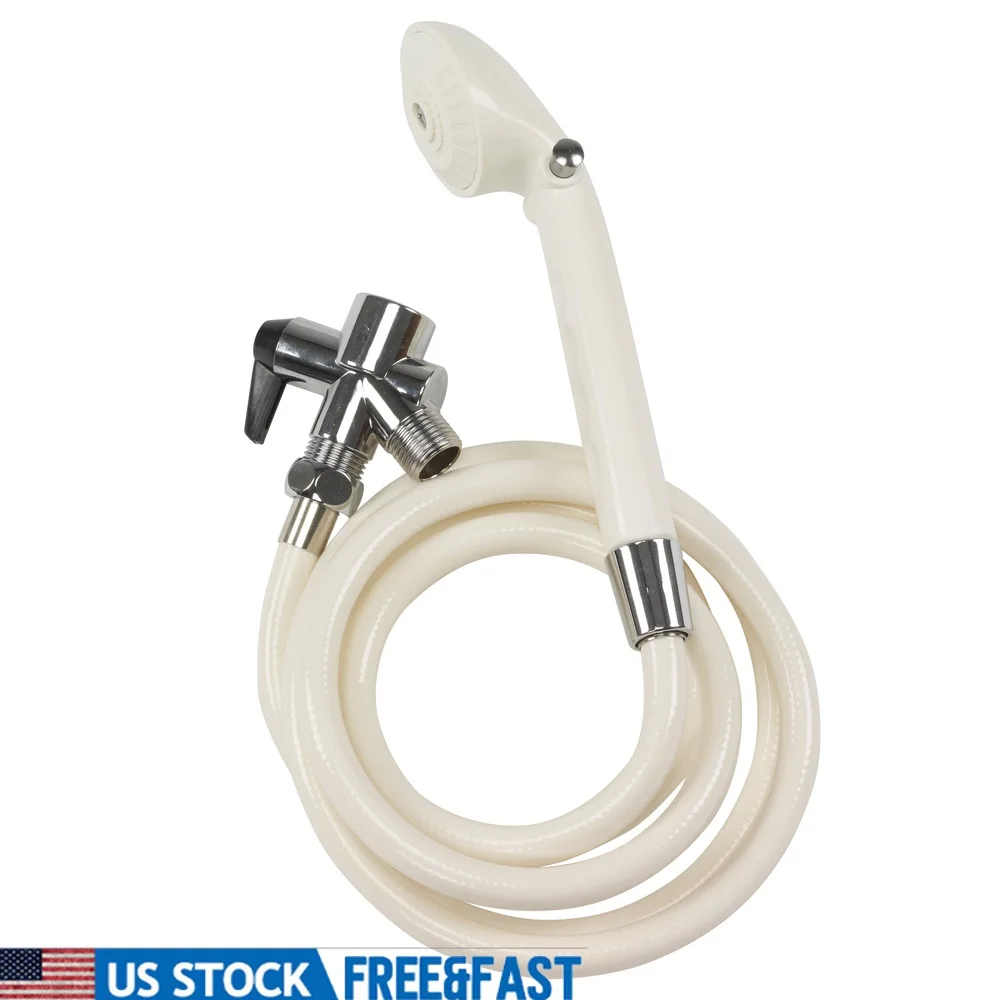 

Medical Handheld Shower Head with Diverter Valve 80 Inch Hose On Off Switch Bathing Control Shower Chair Use