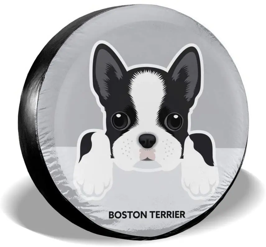 

Запасные покрышки Delerain Boston Terrier для щенков, чехлы для трейлеров и грузовиков, для грузовиков и многих транспортных средств, для защиты от солнца и воды