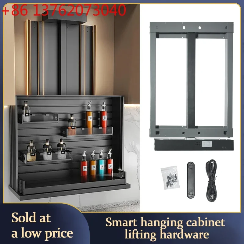 Kitchen Cabinet Lifting Pull Basket Upper   Upper And Lower Buffer Pull-Down Seasoning Basket Kitchen C Rack