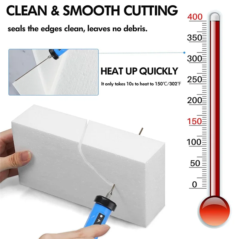 

ABLK Нож для горячей проволоки Набор инструментов для резки пенопласта 4-в-1 Электрический режущий инструмент для пенопласта с 4 ручками для резки, вилка стандарта США
