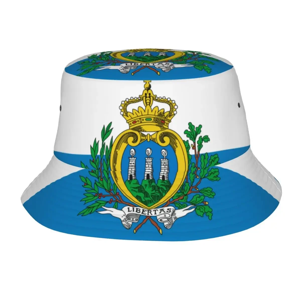 Gorra de pescador con bandera de San Marino, Gorras de Hip Hop, sombrero de cubo Unisex de verano para exteriores, jardinería, playa, Camping, senderismo, Gorras de pesca