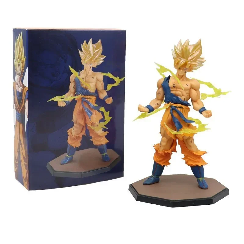 Hot Dragon Ball Son Goku Super Saiyan Anime Figure 16cm Goku DBZ Action Figure Model Gifts Collectible Figurines for Kids image 3