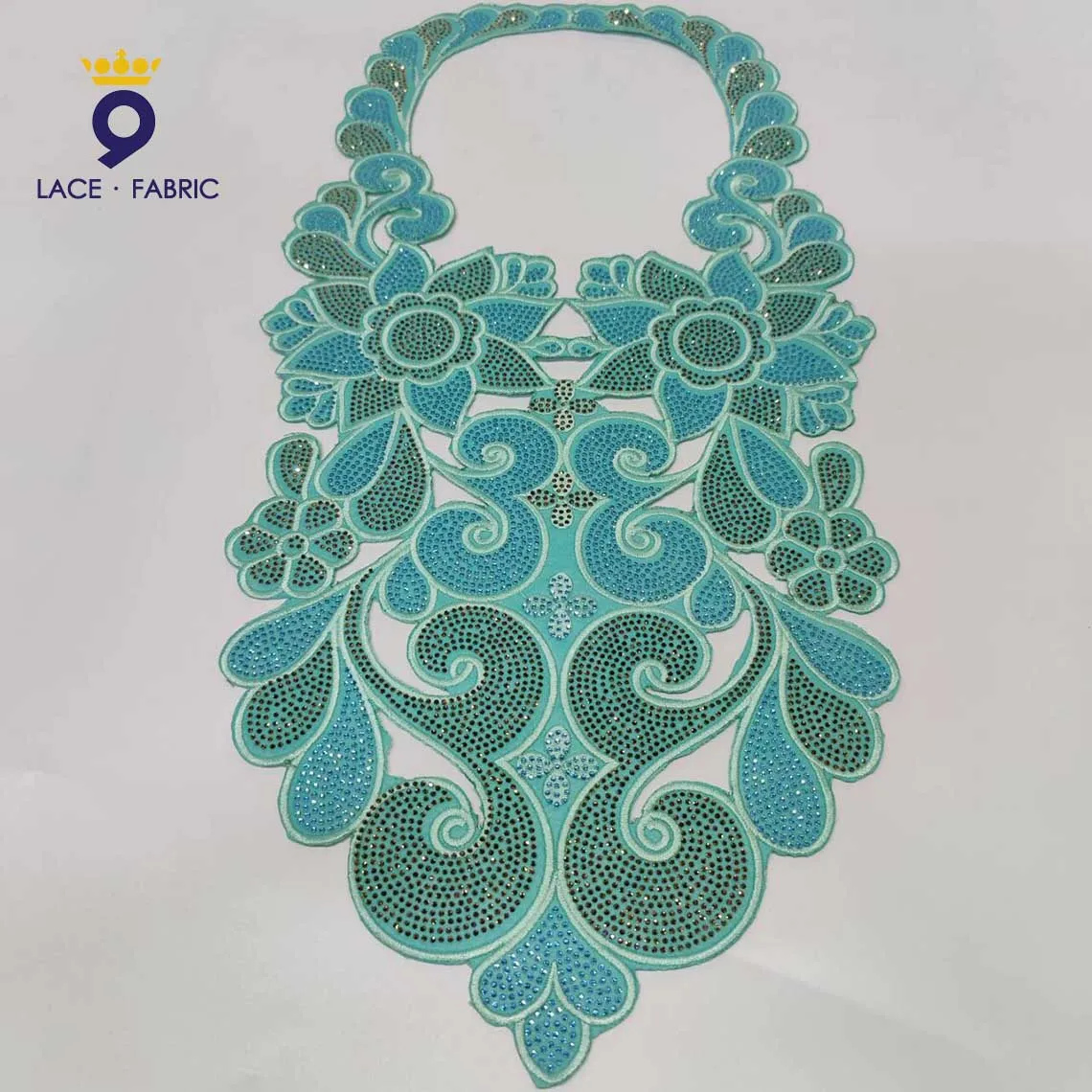 

Уникальный африканский воротник с камнями для женщин, свадебная одежда, аксессуары для шитья своими руками, Нигерия Мали, зеленые воротники с вышивкой