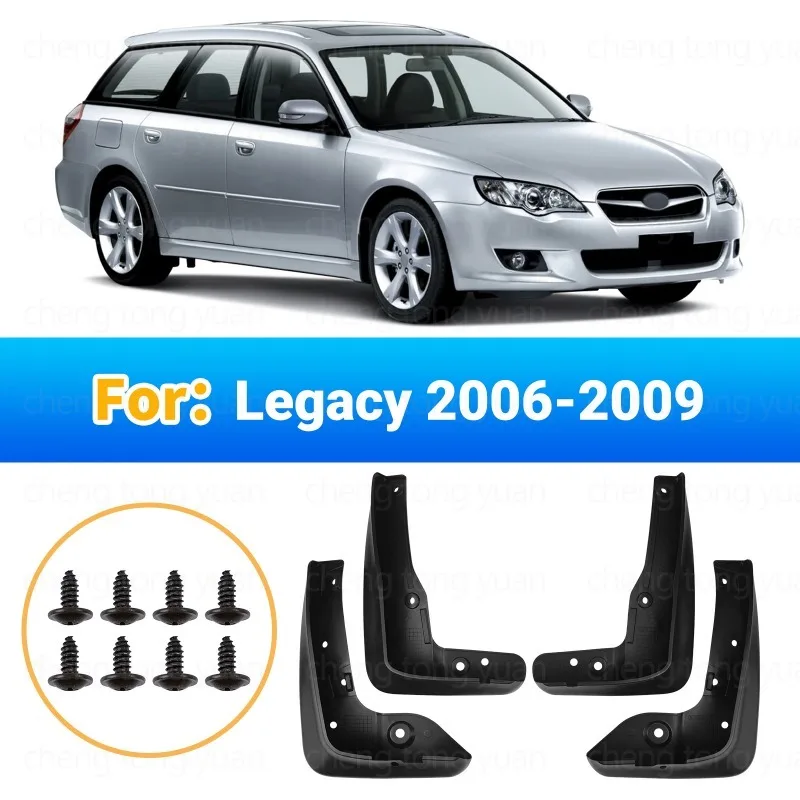 Mud Flaps Mudguards Fenders For Subaru Legacy 2006-2009 Black ABS Car Tire Accessories Car Exterior Decor Protective Parts