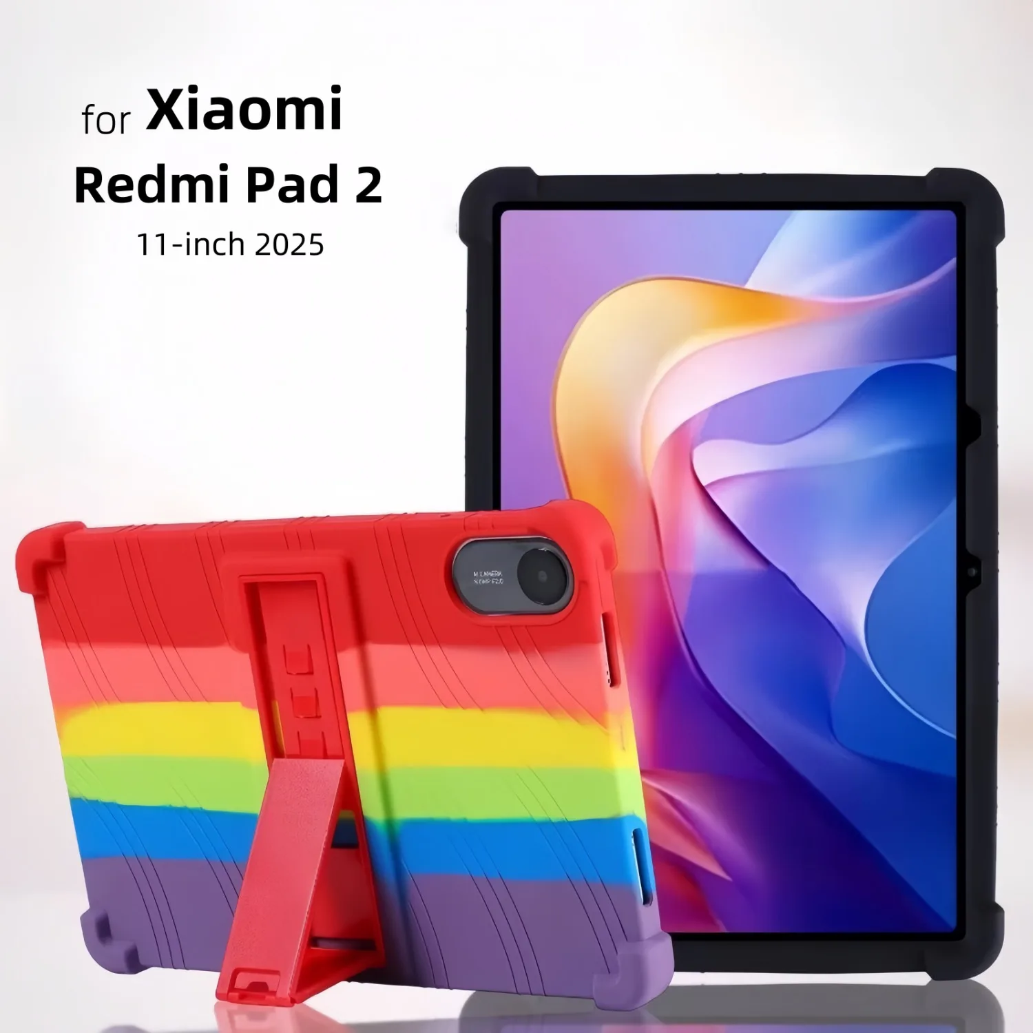 Kids Cover for Xiaomi Redmi Pad2 Tablet Case 11 Inch 2025 Soft Silicone Shockproof Stand Protective Shell for Red Mi Pad 2 Cases