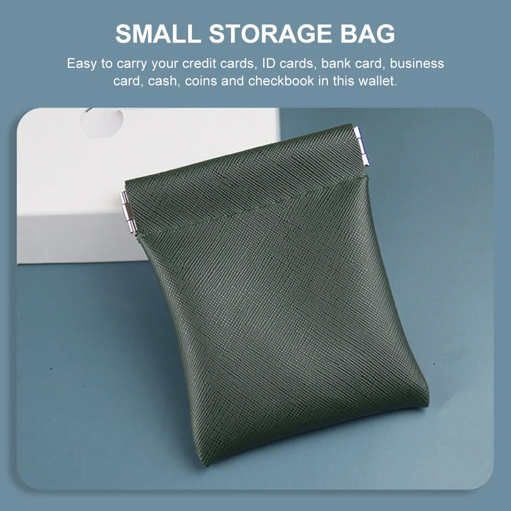 

2Pcs Mini Change Wallet Durable Purse Small Storage Bag Lightweight Coin Purse for Credit Cards Cash Organizer Portable