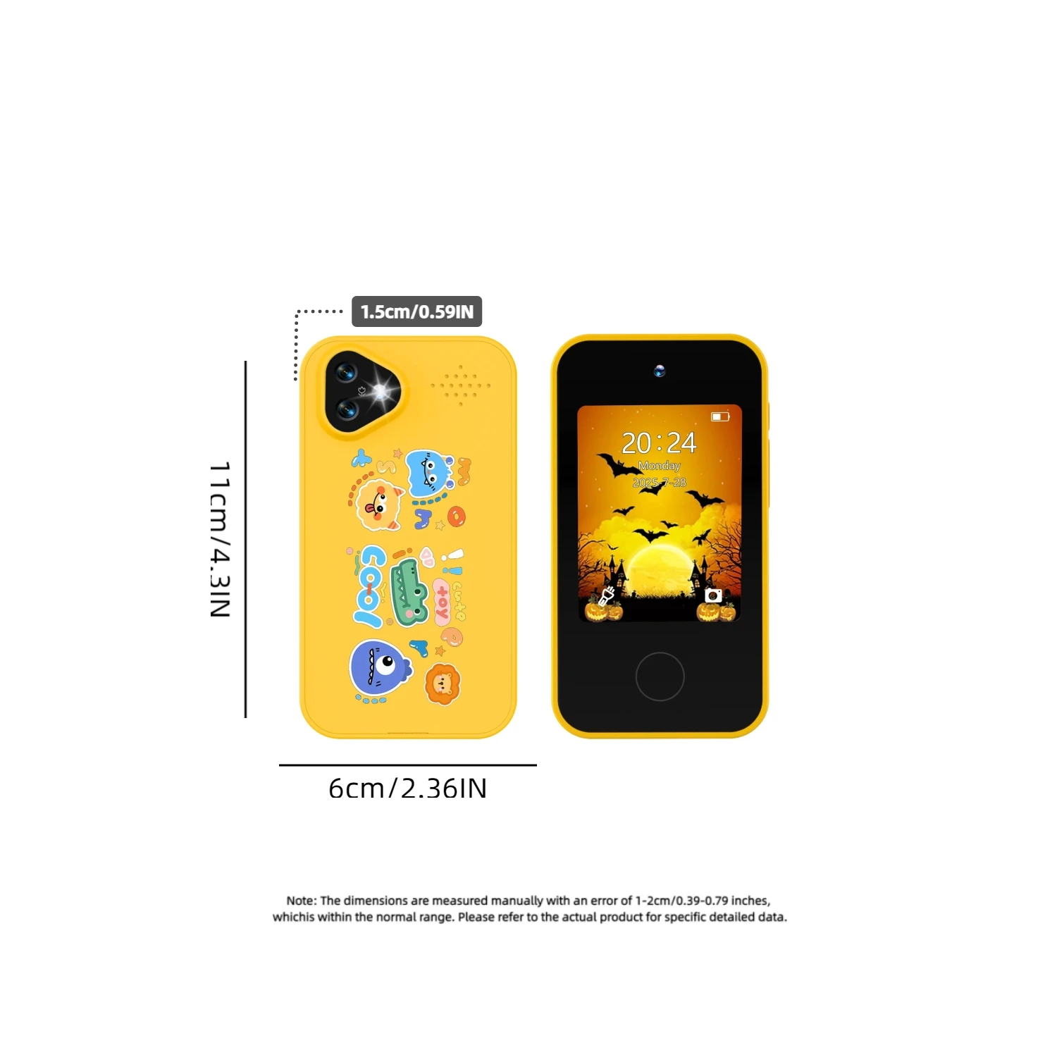 Kids Mini SmartPhone 1080P HD Dual Camera Photography Video Recording Flashlight Touchscreen Mini Player Educational Toy For Kid