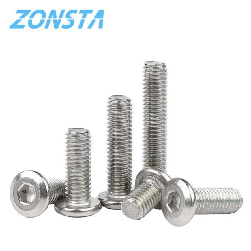 5/10/50X 304 In Acciaio Inox Grande Piatto Esagonale Esagono Incassato Testa Allen Mobili Rivetto Vite Connettore Comune Bullone M3 M4 M5 M6 M8