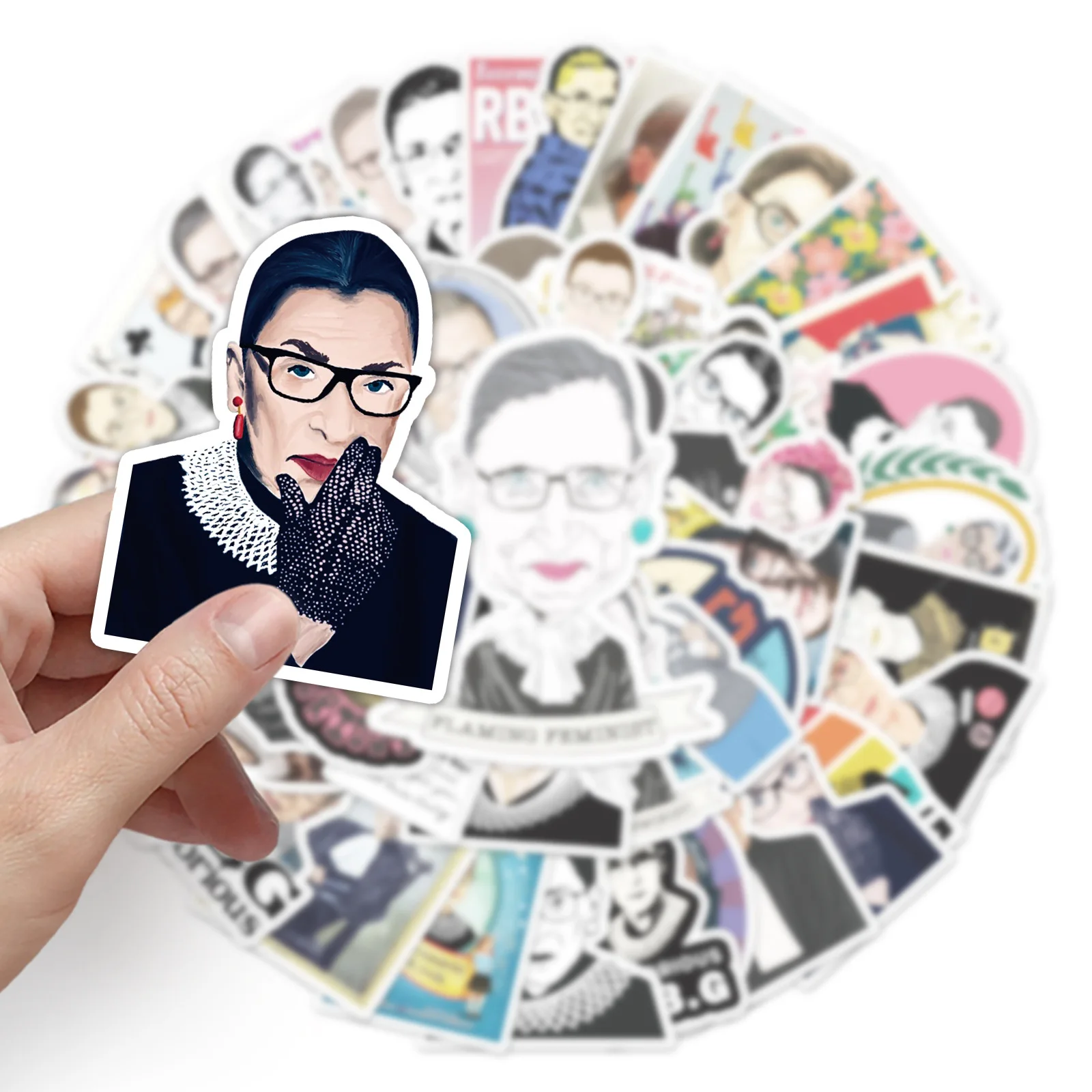 51 قطعة من ملصقات RBG ملصقات كرتونية إبداعية للأمتعة والسكوتر والثلاجة والقرطاسية
