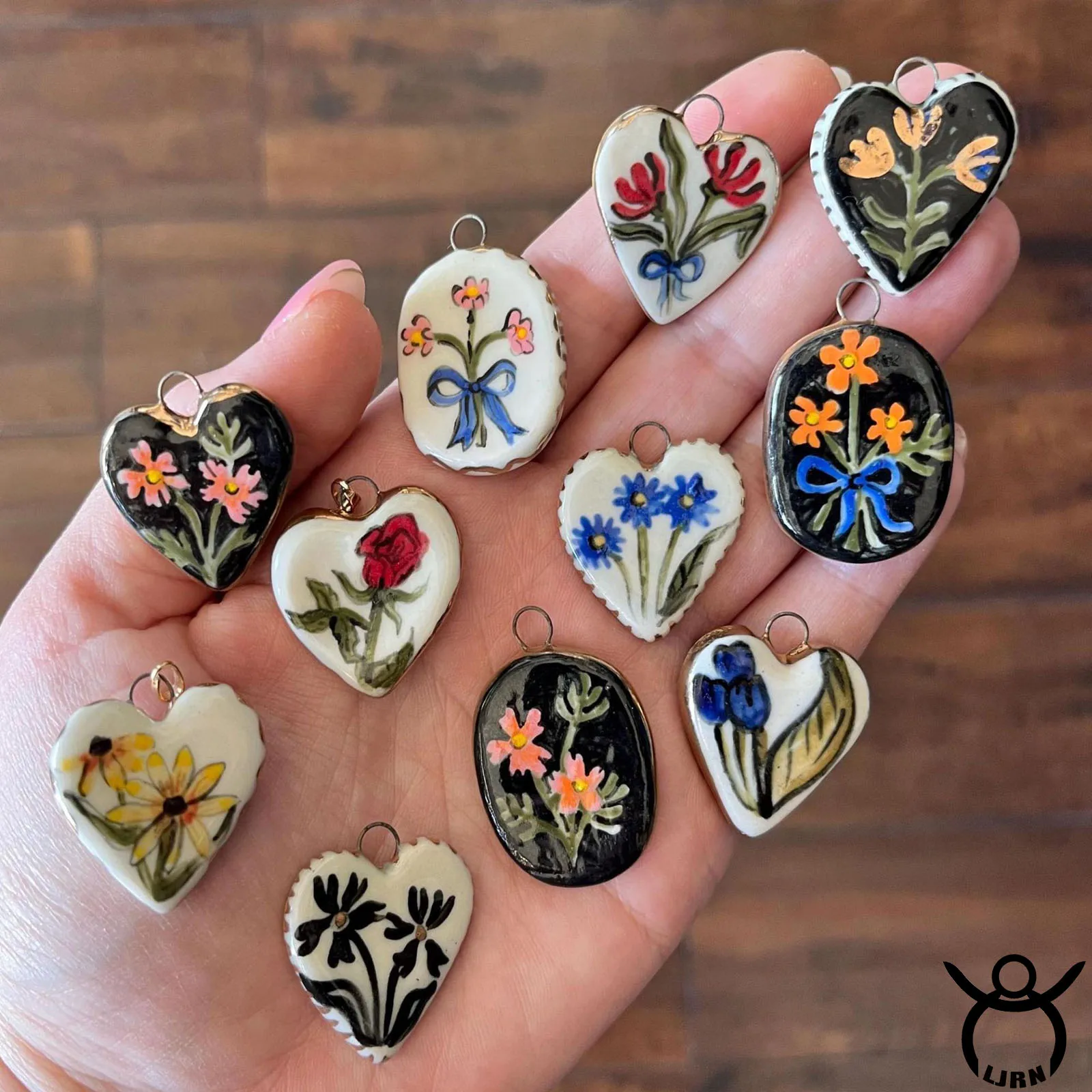 2025 New Ceramic Handmade DIY Accessories Colorful Hand-Drawn Paint INS Necklace Jewelry Making Pendant Accessories