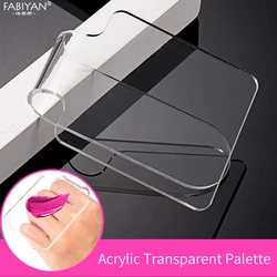 Makeup Palette Acrylic Clear Nail Art Manicure Polish Gel Foundation Eyeshadow DIY Mixing Pigment Painting Water Color Tool