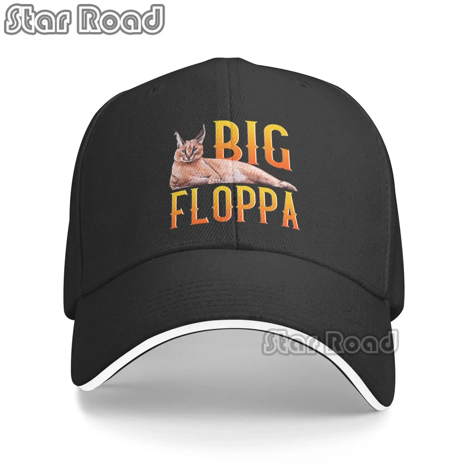 Big Floppa Rapper King Crown Poppa Meme Trucker Hat Outdoor Men Women's Adjustable Caracal Cat Baseball Cap Spring Snapback Caps