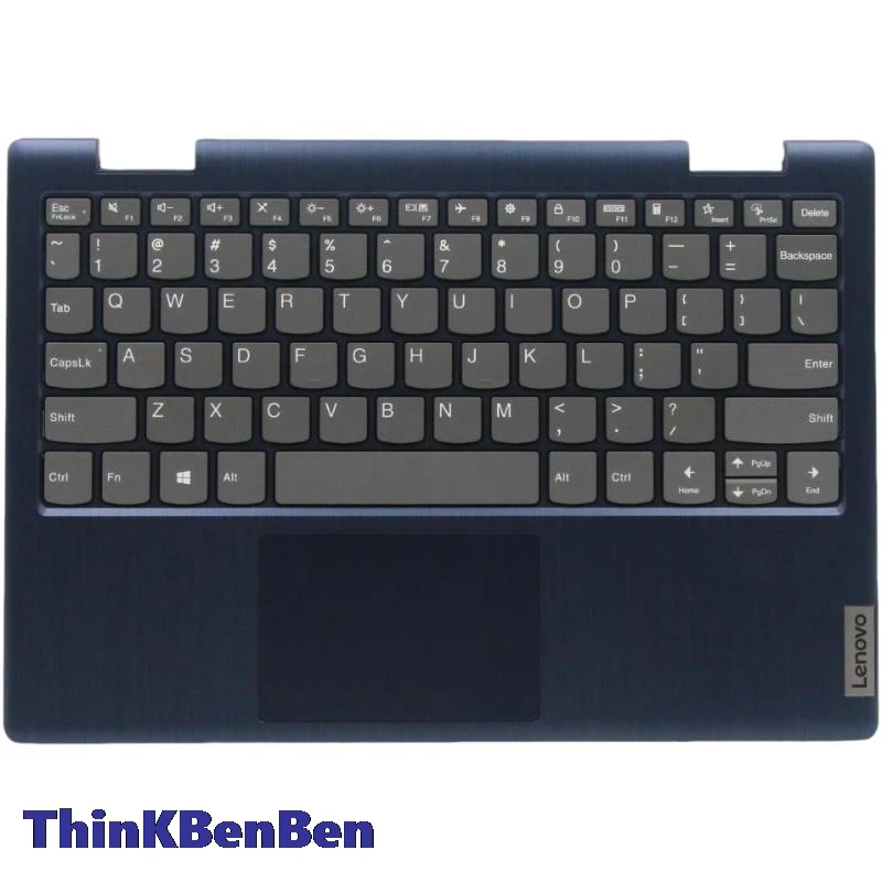 US English Blue Keyboard Upper Case Palmrest Shell Cover For Lenovo Ideapad Flex 3 11 11IGL05 11AGL05 5CB0X56486