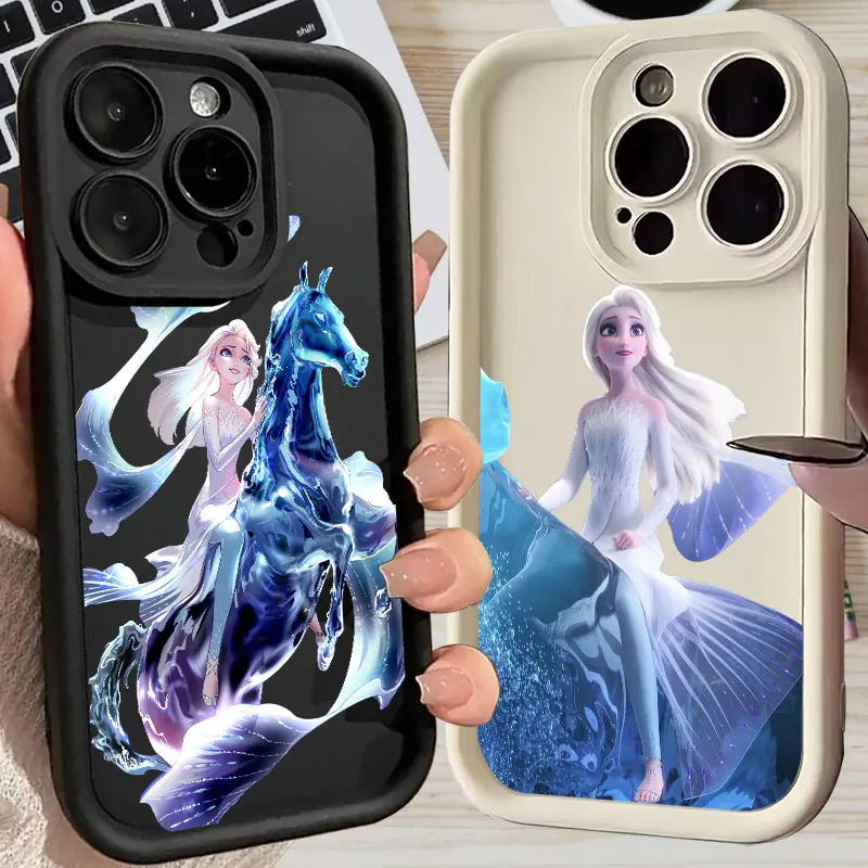 

Frozen Princess Cartoon Silicon Case For Apple iPhone 17E 15 16 14 13 12 11 17 Pro Max 17 Air 16 Plus 16E Phone Protective Cover