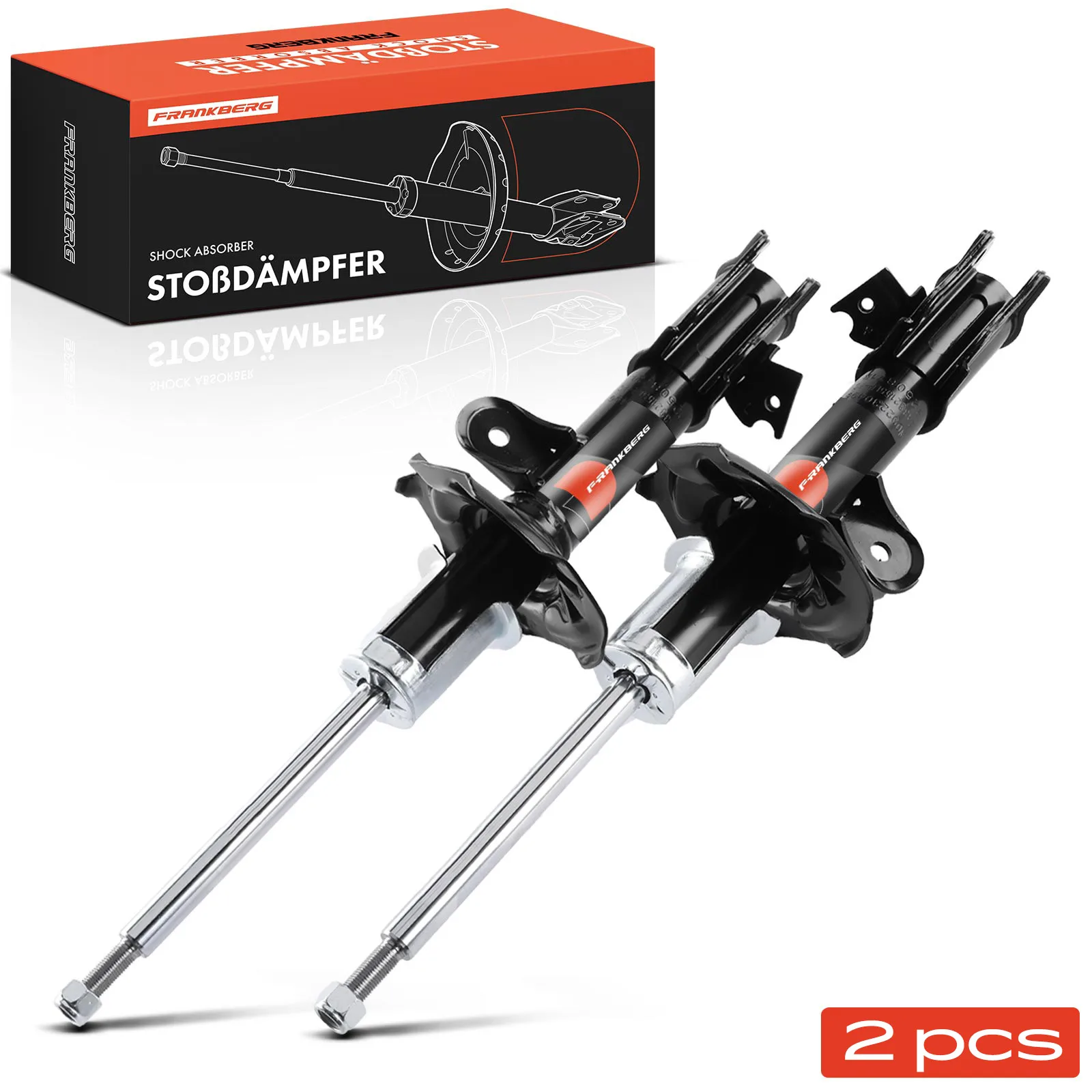 Frankberg 2x schokdemper vooras voor Nissan Pixo UA0 Suzuki Alto GF 1.0L Bj vanaf 2009 41602 M68K10 543034 A00F 1602 M68K00
