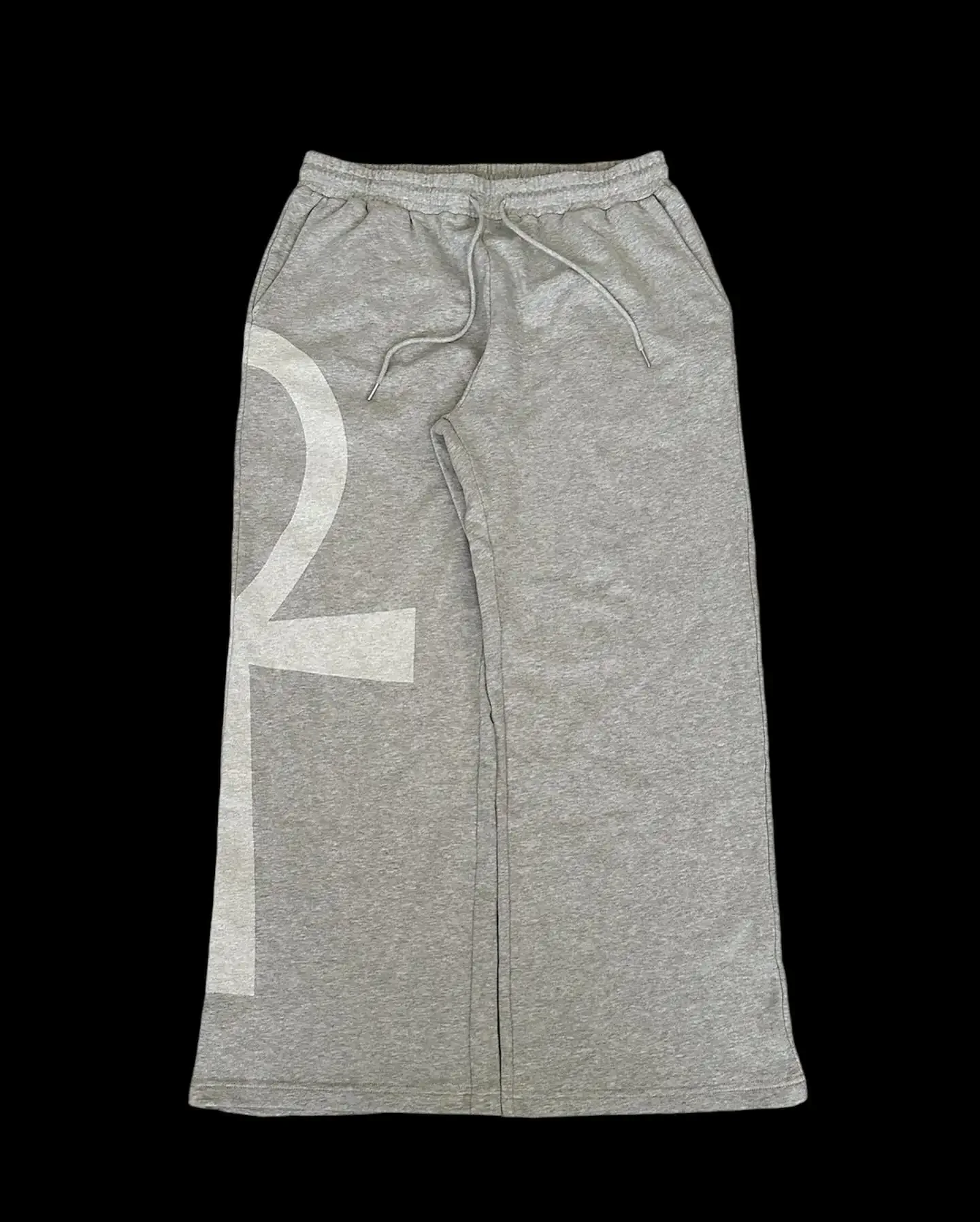 

Streetwear Gray Comfort Elastic Waist Baggy Sweatpants Harajuku Casual Dressing Up Cotton Trousers for Couple Solid Trousers