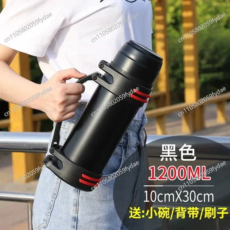 304 Stainless Steel Large-Capacity Insulated Jug, Portable Car Water Bottle, Insulated Cup, Household Thermos, 5 Liters