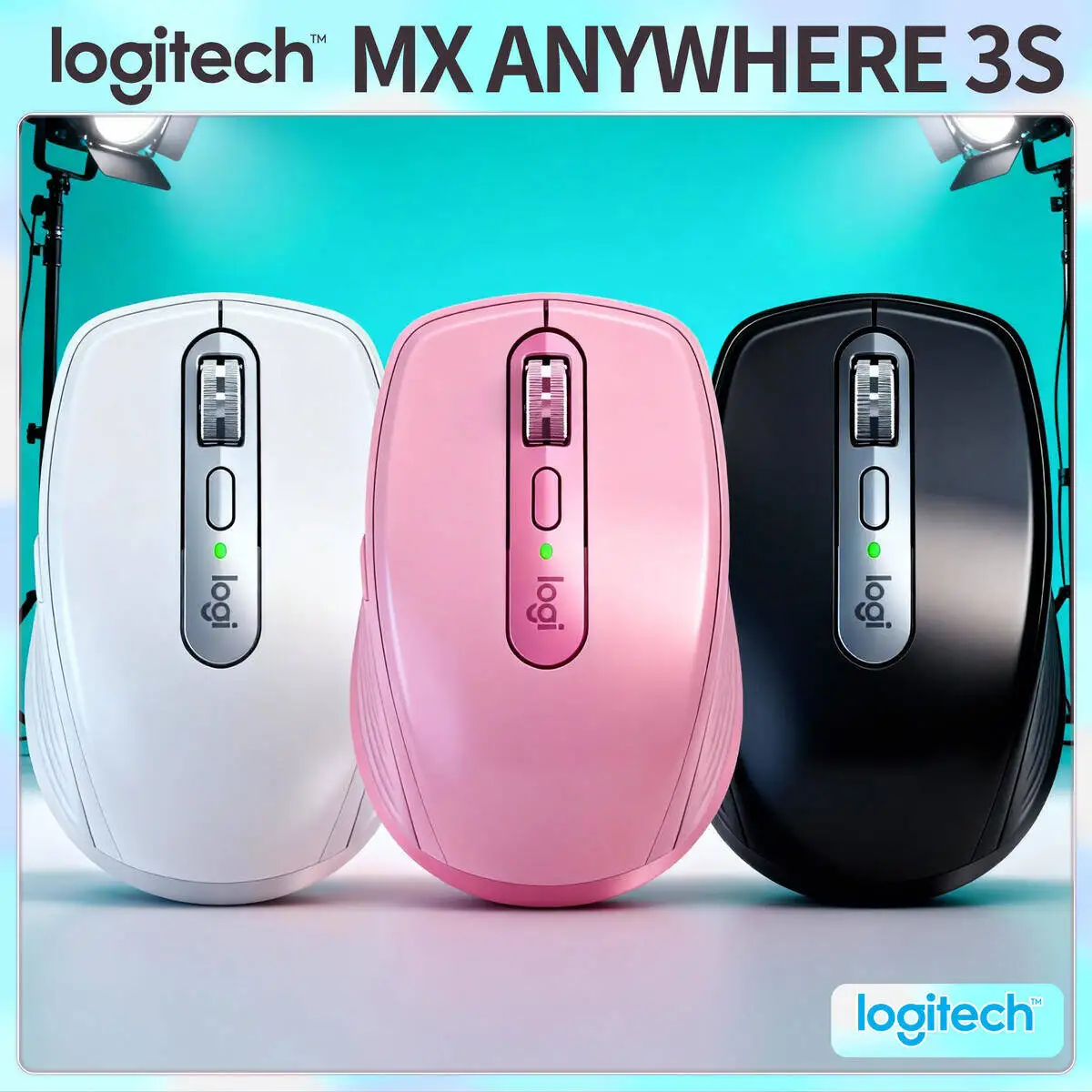 

Компактная мышь Logitech MX Anywhere 3S, эргономичный дизайн, перезаряжаемая, с быстрым прокруткой для портативных ПК Mac