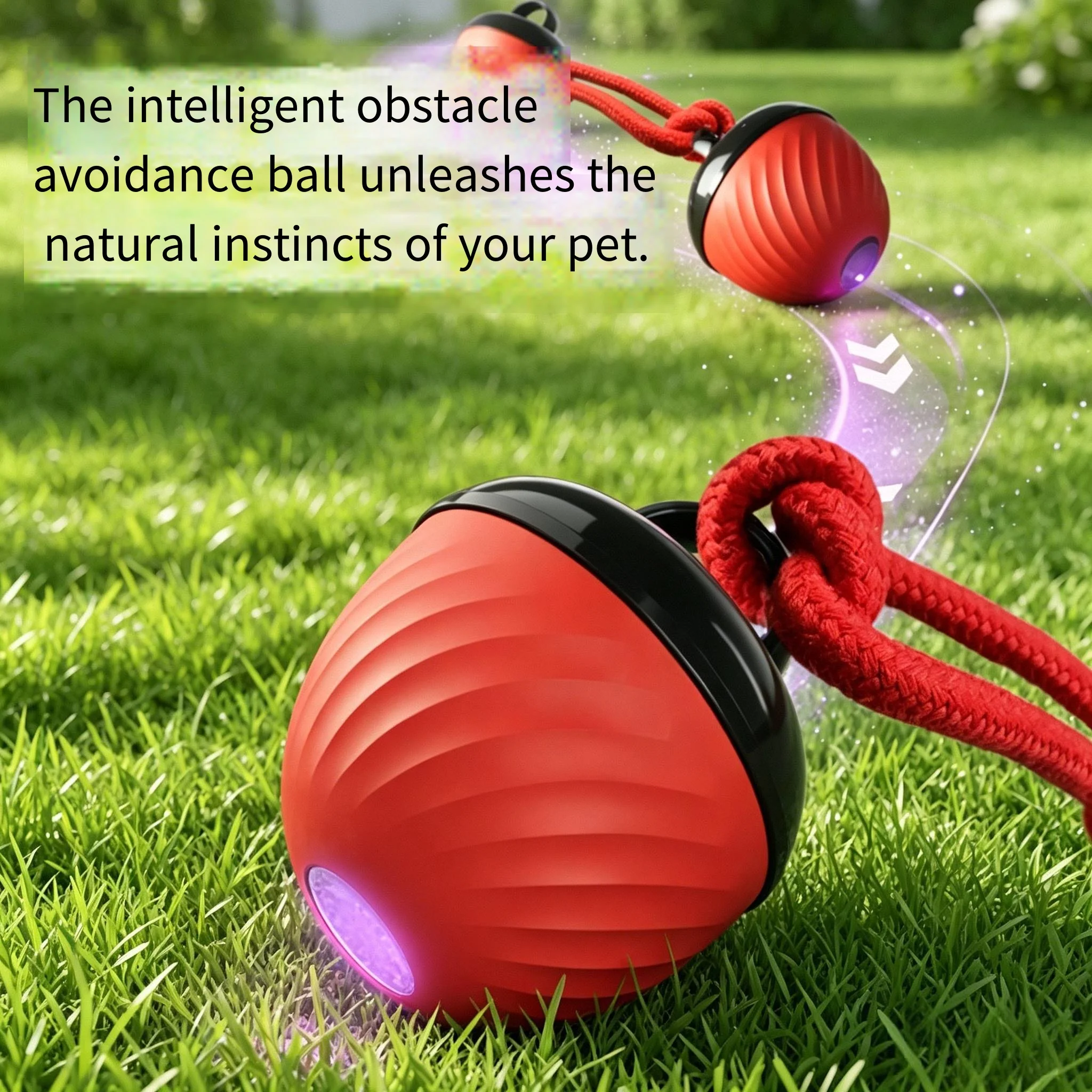 Smart Interactive Dog Toy Ball - Auto Moving & Obstacle Avoidance