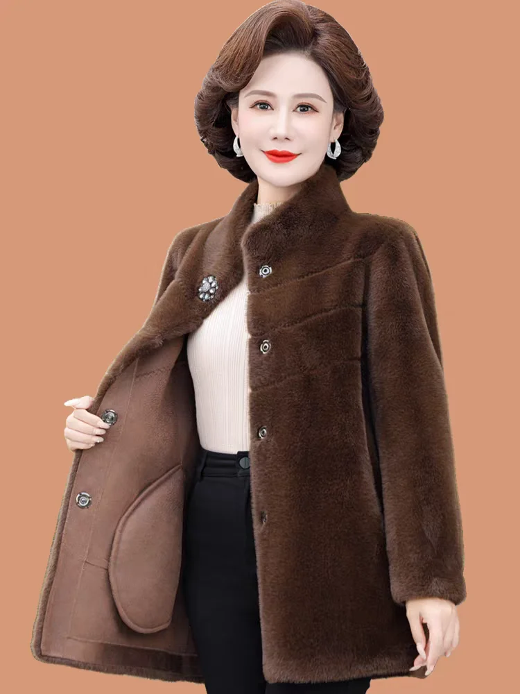 Environmental Protection Fur Fox Faux Fur Coat Women Winter Clothing Short High Waist Slim Winter Jackets Women Top LX318