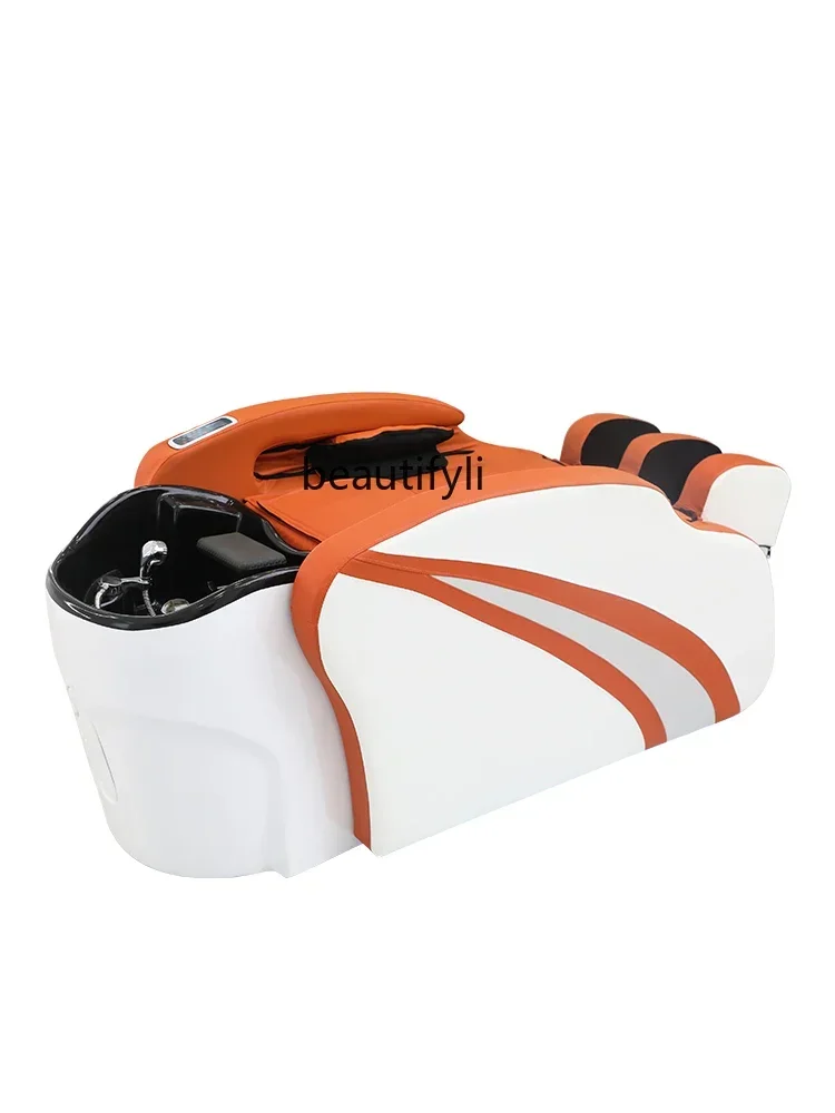 

Hot style Hair Salon Electric Massage Shampoo Bed Ceramic Basin Automatic Intelligent Shampoo and Flushing Massage