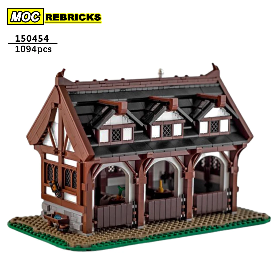 MOC Street View Architecture Series Medieval Building Block DIY Model Collection Experts Education Brick Toys Kid Birthday Gifts