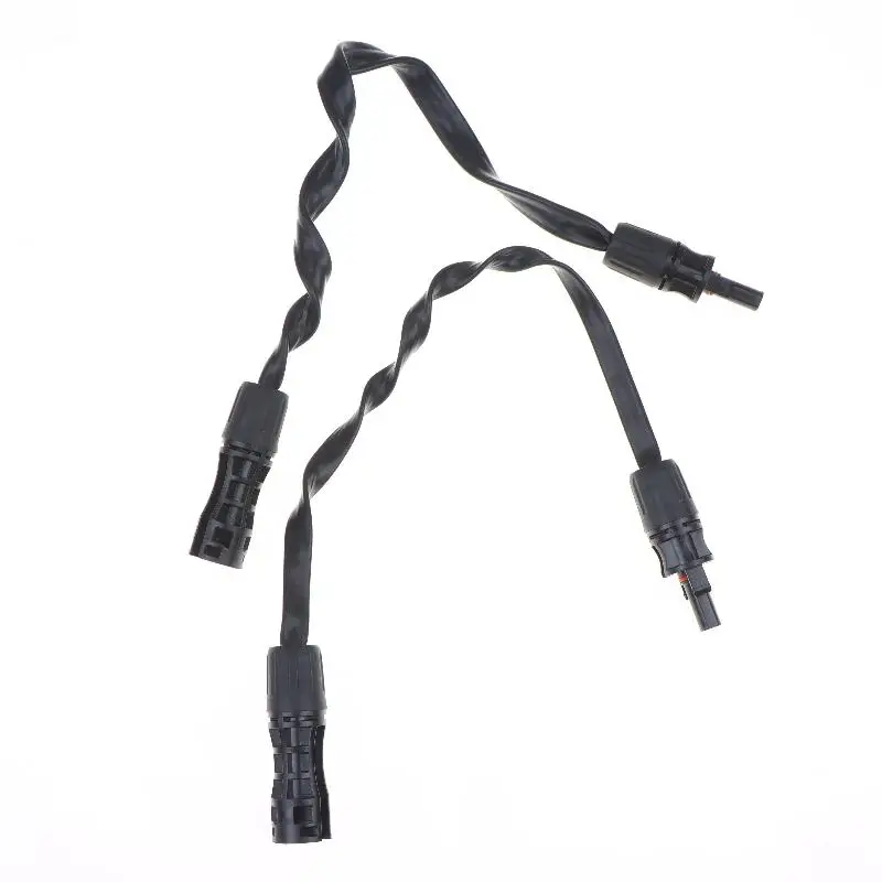~2Pcs 12AWG 10AWG 4mm2 6mm2 Female Male Waterproof Connectors Flat Solar Panel Extension Cable For RV Photovoltaic Home Balcony