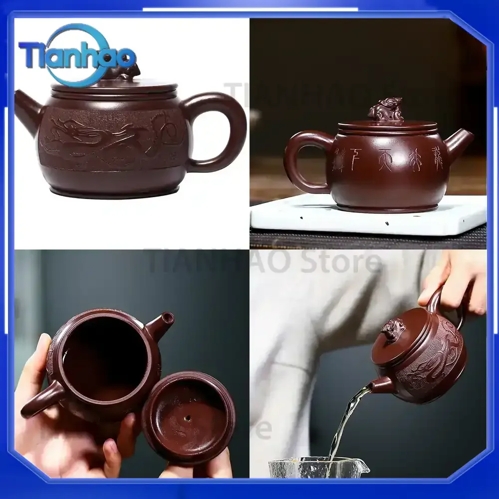 er Classic Purple Clay Pot Set for Tea Lovers with Gift Box Packaging