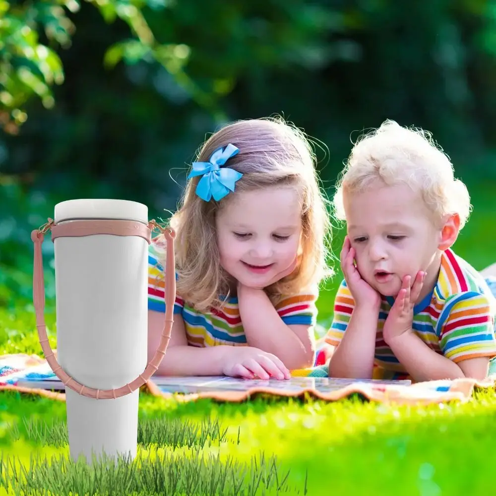 

Silicone Water Bottle Handle with Adjustable Strap Reusable Drink Carrier Strap Solid Color Water Bottle Sling