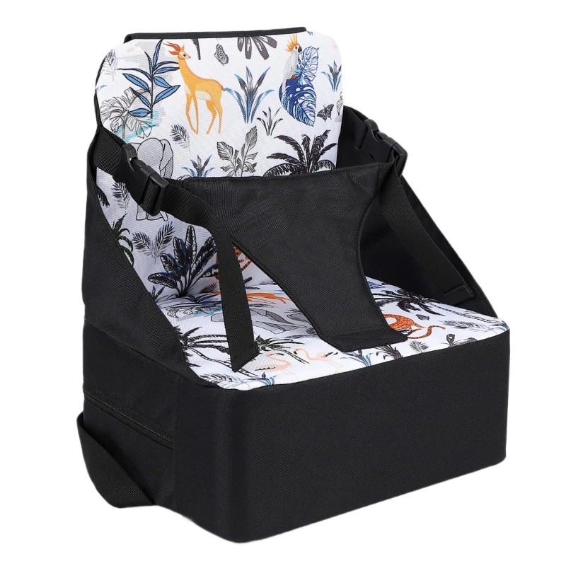 Nonslip Toddler Booster Seat for Kitchen Chairs with Backrest Feature Multifunction Portable Design Cushion for Travel