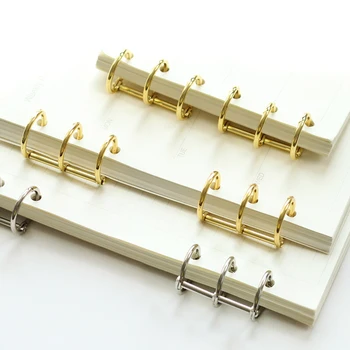1 adet Metal gevşek yaprak kitap bağlayıcı yüzükler albüm karalama defteri klipler zanaat fotoğraf albümü Metal halka Binder kırtasiye ofis kaynağı