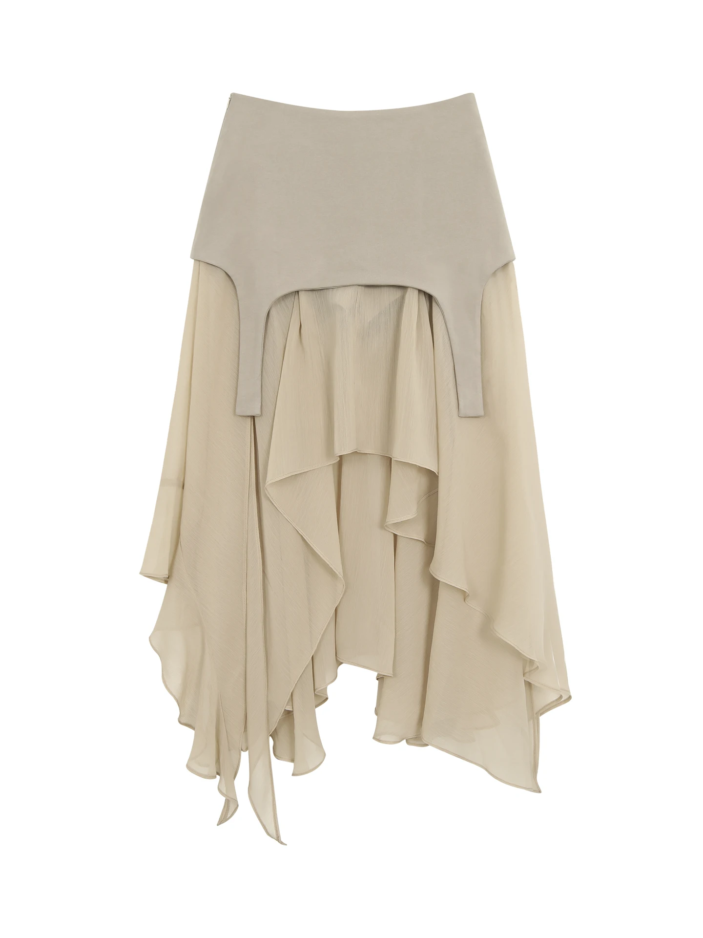 

Асимметричная юбка трапециевидной формы с высокой талией, женская длинная юбка Ele Long Dr Red Dot Museum, новинка 2025, полиэфирное волокно для поездок на работу