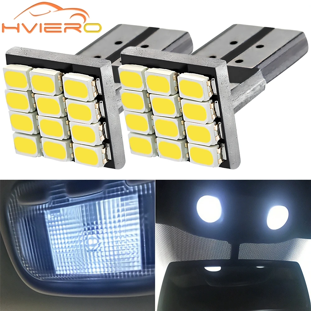 2Pcs Car T10 12Led W5W 194 168 Led Turn Signal Dome Lights Auto Mobile Marker Bulbs Interior Lamps Backup Clearance Lighting 12V