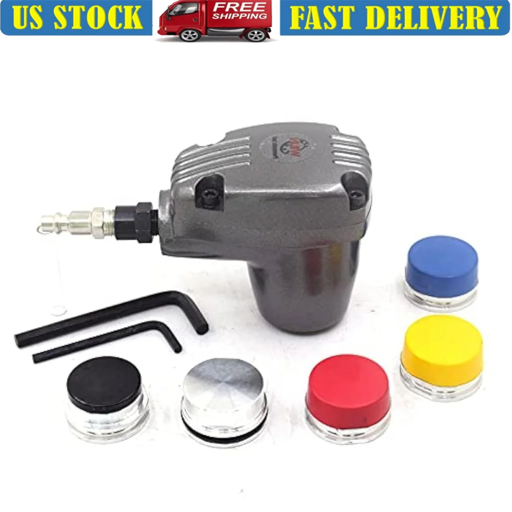 Pneumatic Air Palm Hammer Auto Body Repair Tool Dead Blow 1000 bpm 6 Tips Set