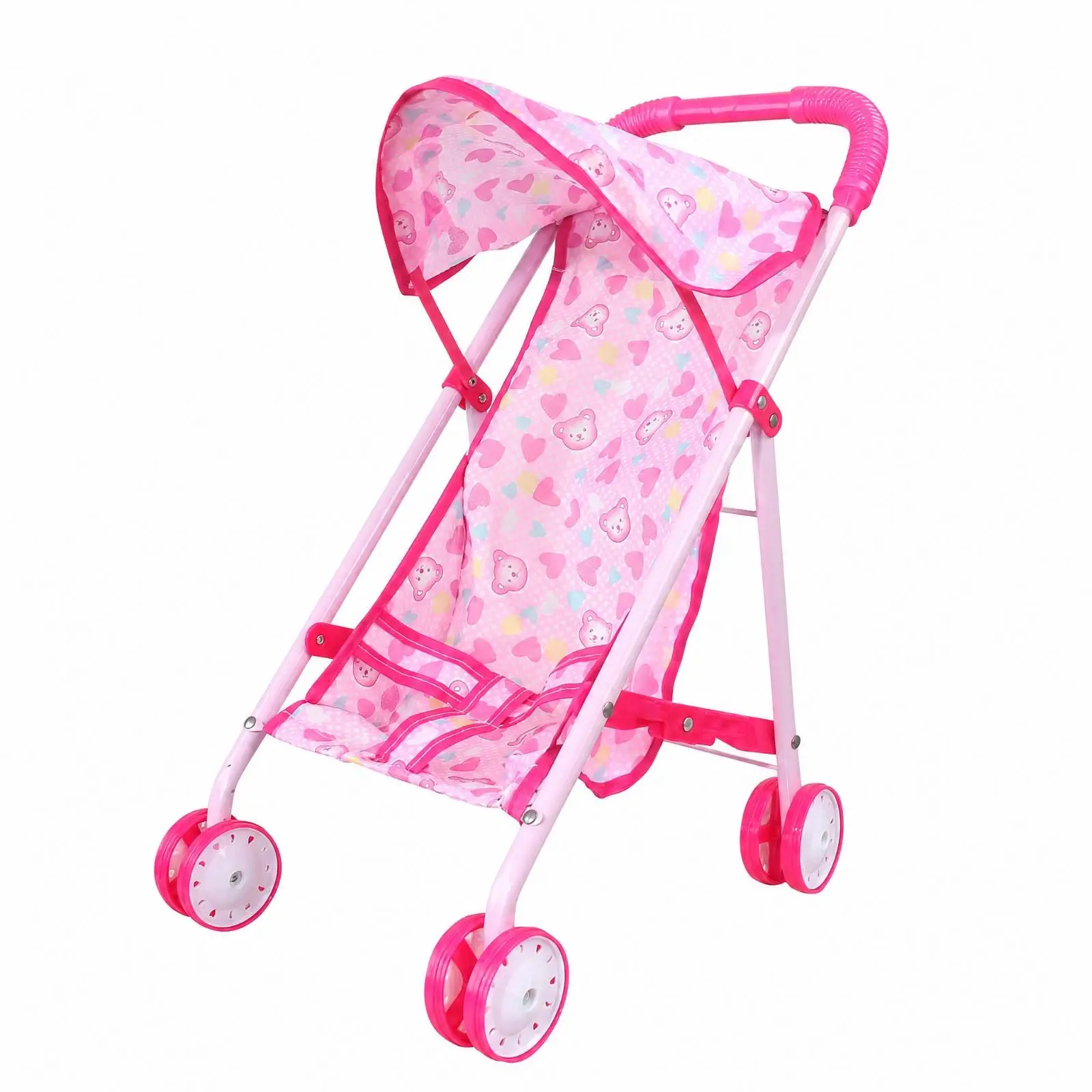 Toy Doll Stroller for Kids with Folding Mechanism and Handle for Interactive Play Adventures