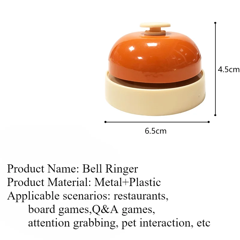 Multi-Functional Hand Press Bell - Great for Announcing Meals, Getting Attention & More