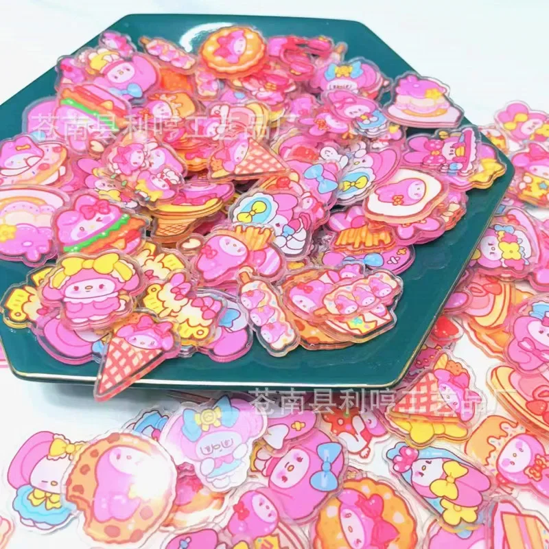 Food My Melody Acrylic Sheet Sanrio 2-4CM Handmade DIY Material Accessories Double Transparent Double-sided Printing