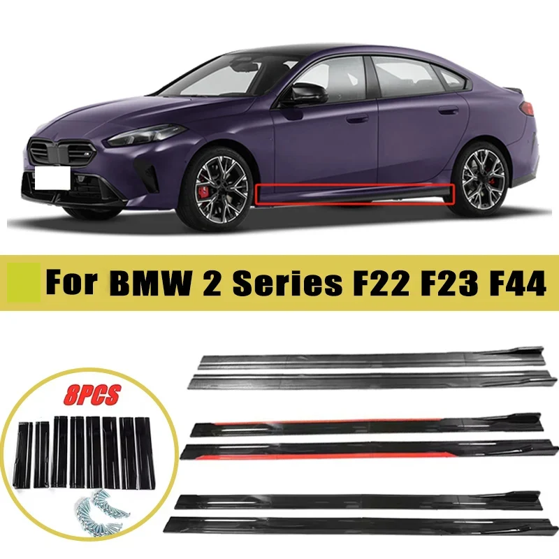 

2m/2.2m Car Side Skirt Extension SplitterBumper Racing Side Wing Bumper Lip Side Spoiler For BMW 2 Series F22 F23 F44 F45 F46